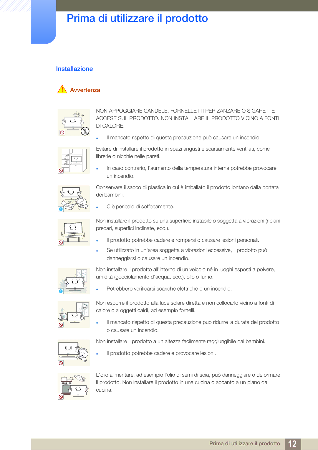 Samsung LS24C20KBL/EN, LS22C20KBS/EN manual Installazione 