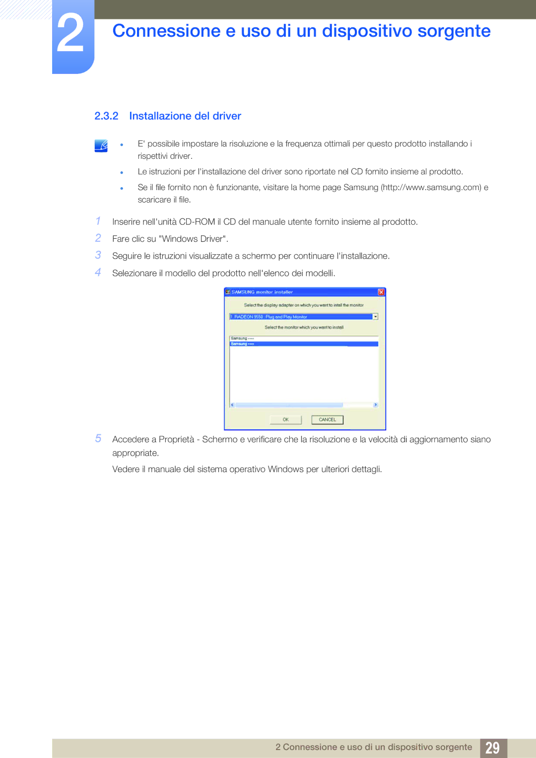 Samsung LS22C20KBS/EN, LS24C20KBL/EN manual Installazione del driver 