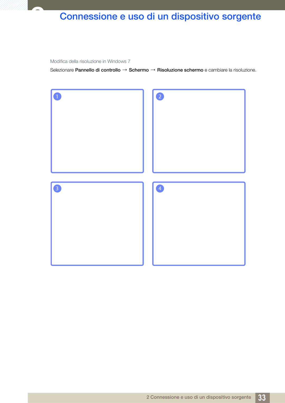 Samsung LS22C20KBS/EN, LS24C20KBL/EN manual Modifica della risoluzione in Windows 