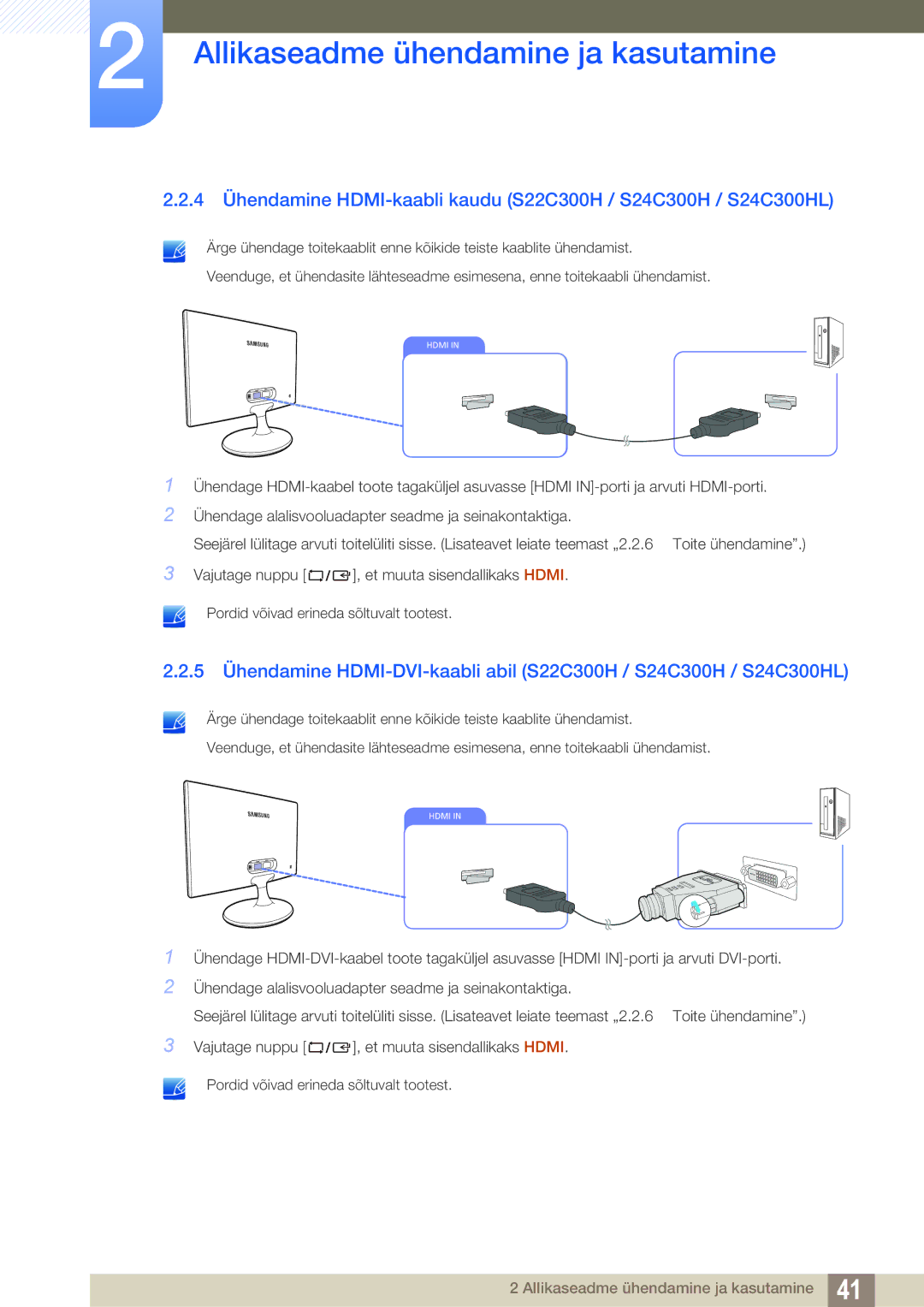 Samsung LS19C300BS/EN, LS24C300BS/EN, LS22C300BS/EN, LS20C300BL/EN, LS22C300HS/EN manual Hdmi 