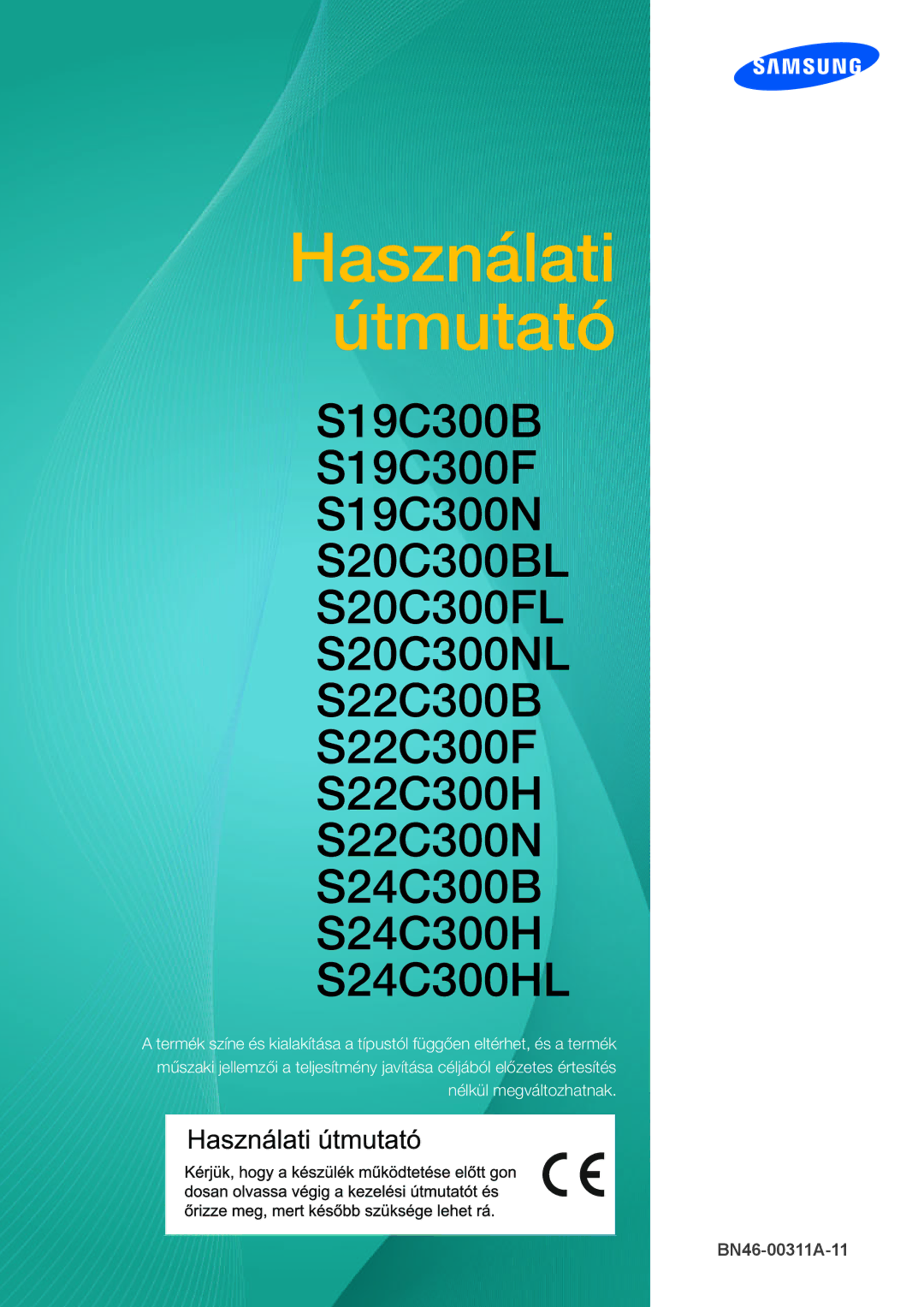 Samsung LS19C300BS/EN, LS24C300BS/EN, LS22C300BS/EN, LS20C300BL/EN, LS24C300HS/EN, LS22C300HS/EN manual Használati Útmutató 