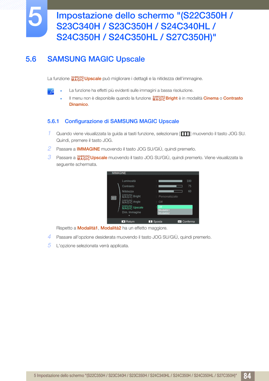 Samsung LS24C350HS/EN, LS27C350HS/EN, LS22D300NY/EN manual Samsung Magic Upscale 