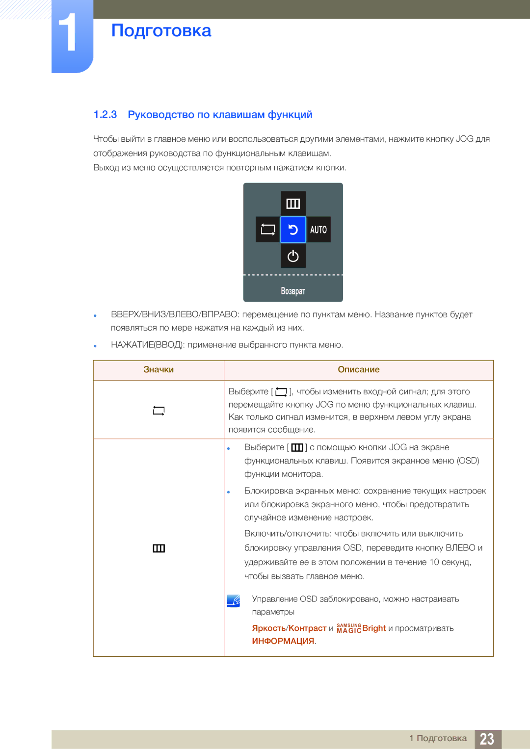 Samsung LS24C550ML/CI manual 3 Руководство по клавишам функций, Auto 