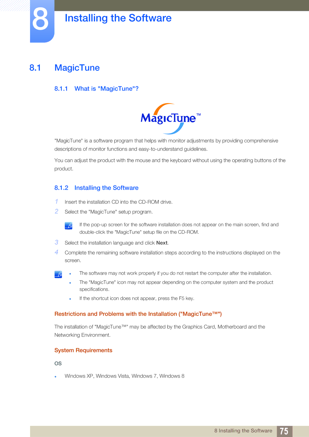 Samsung LS24C550HL/ZR, LS24C550ML/EN, LS23C550HS/EN, LS24C550VL/EN manual Installing the Software, What is MagicTune? 