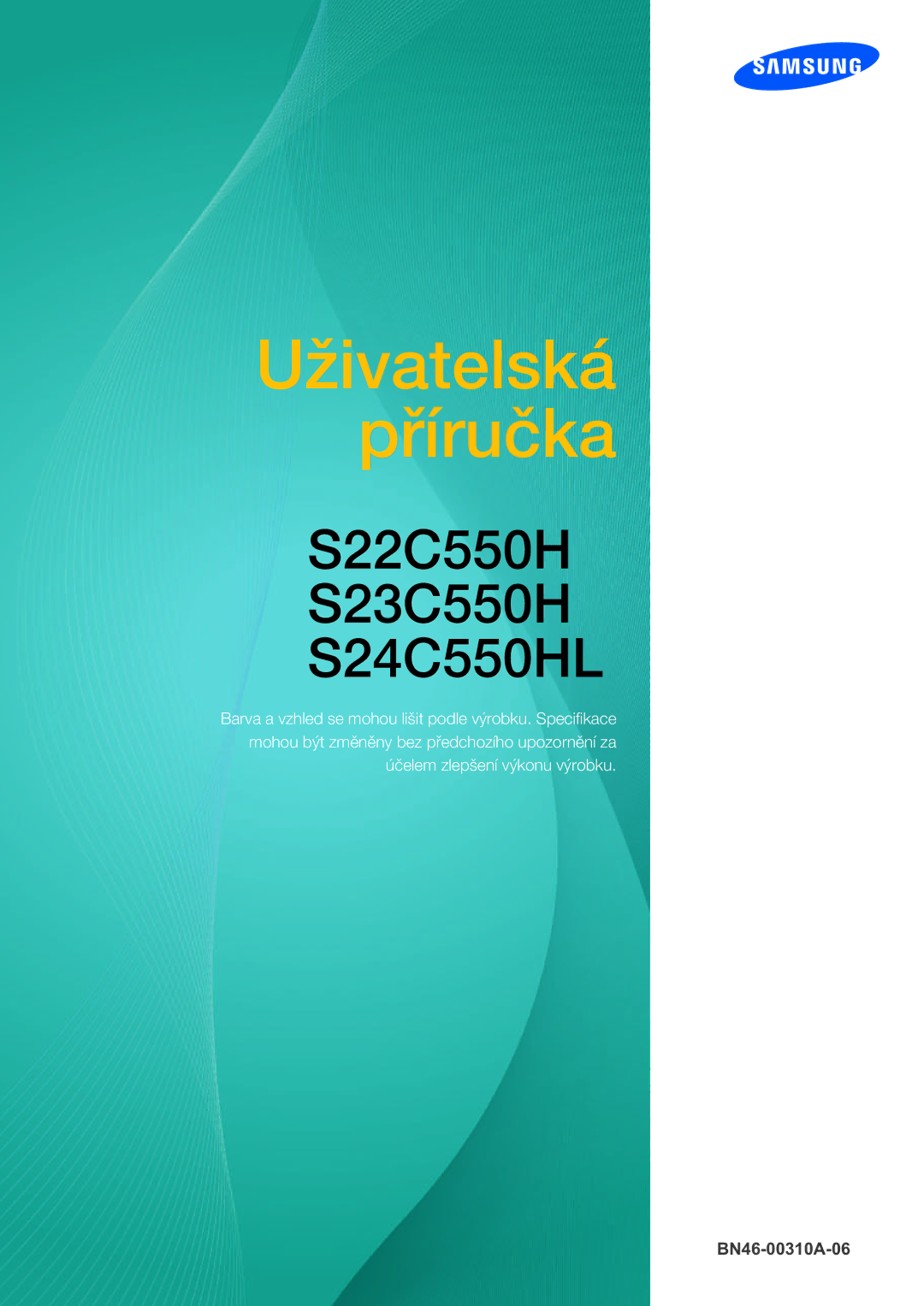 Samsung LS24C550VL/EN, LS24C550ML/EN manual Uživatelská Příručka 