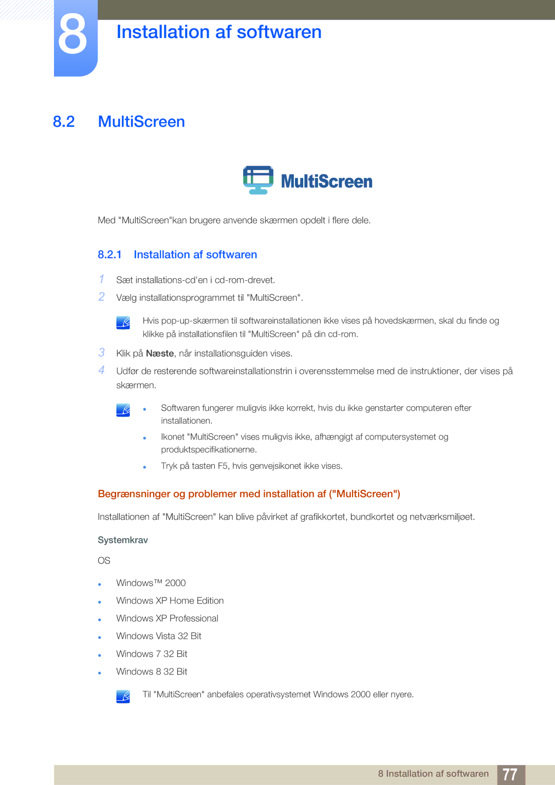 Samsung LS24C550ML/EN manual MultiScreen 