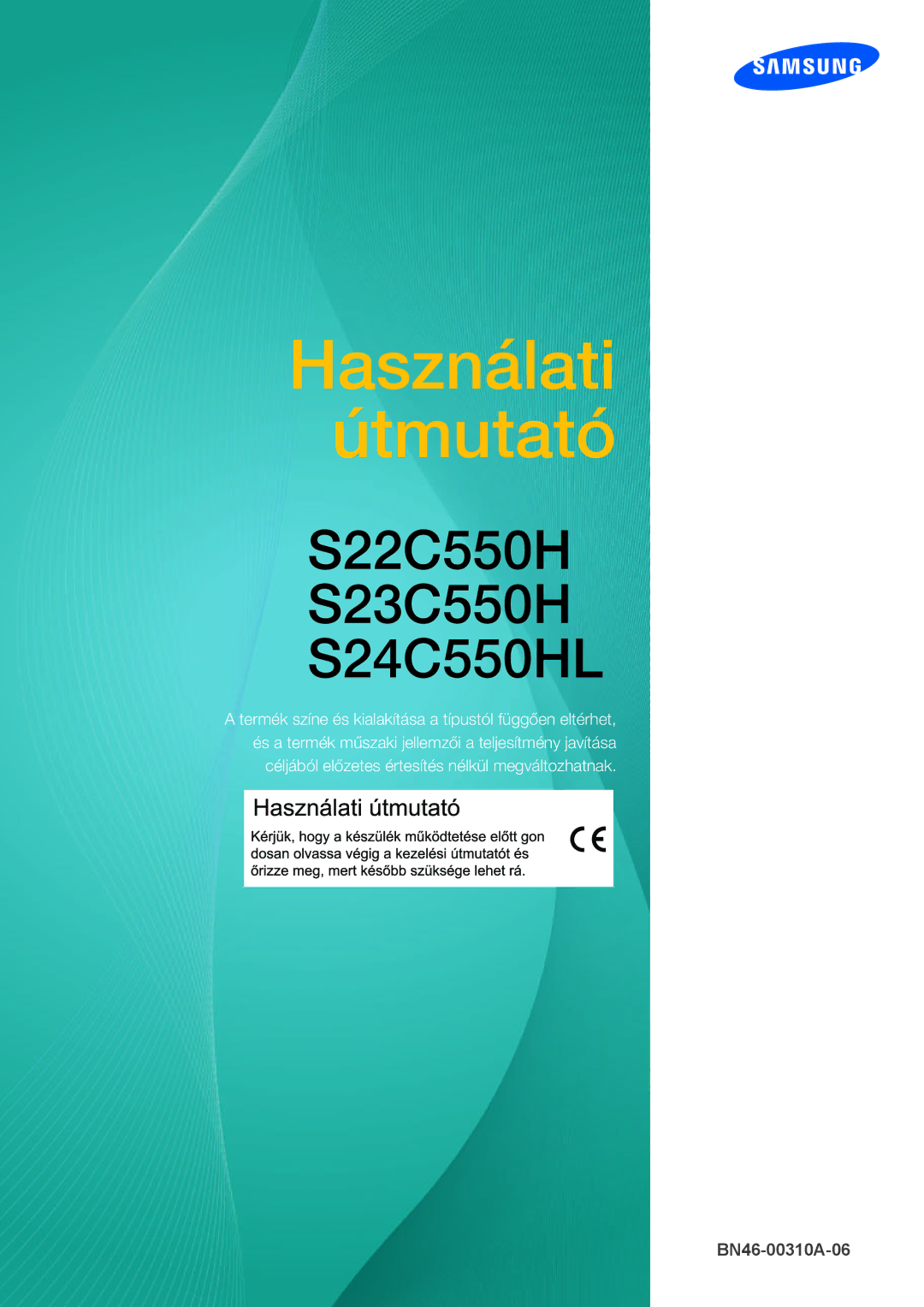 Samsung LS23C550HS/EN, LS24C550ML/EN, LS24C550VL/EN, LS24C550HL/ZR, LS22C550HSMXV manual S22C550H S23C550H S24C550HL 