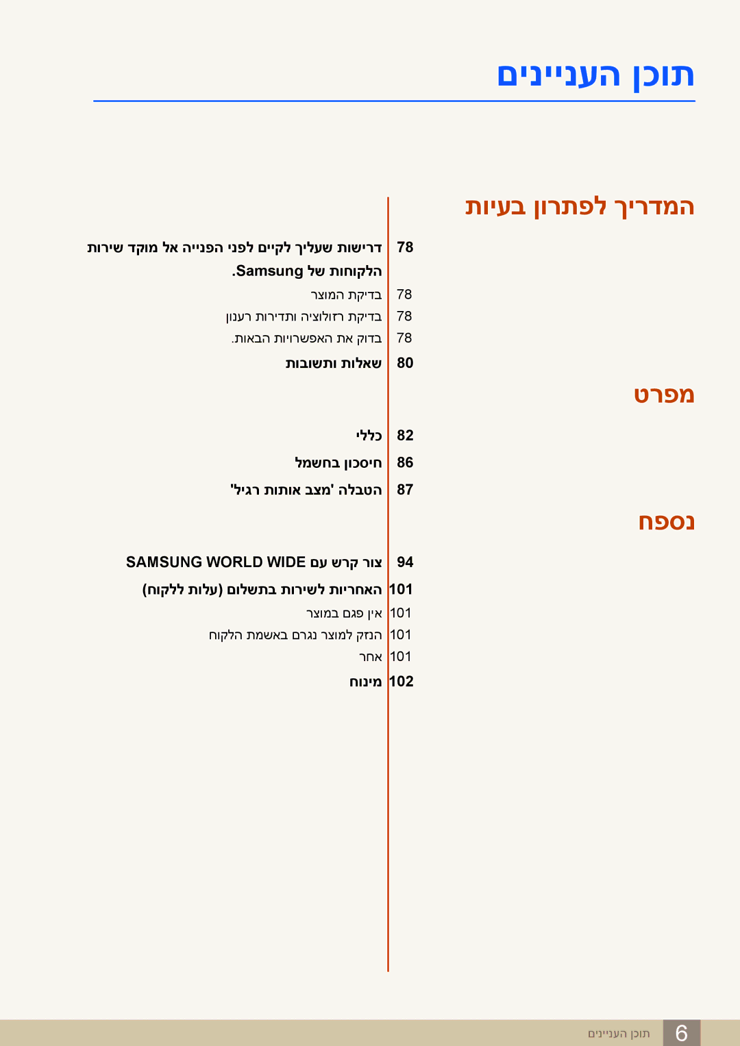 Samsung LS24C65KBWV/EN, LS24C65KBWV/CH manual טרפמ 