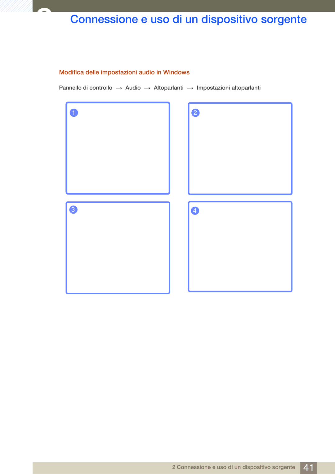 Samsung LS24C65UDW/EN, LS24C65KBWV/EN manual Modifica delle impostazioni audio in Windows 