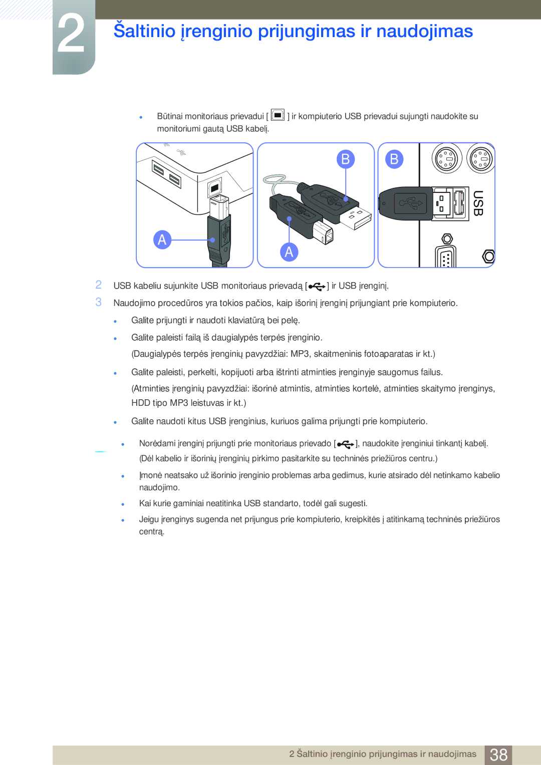 Samsung LS24C65UDW/EN, LS24C65UXWF/EN, LS24C65KBWV/EN manual Usb 