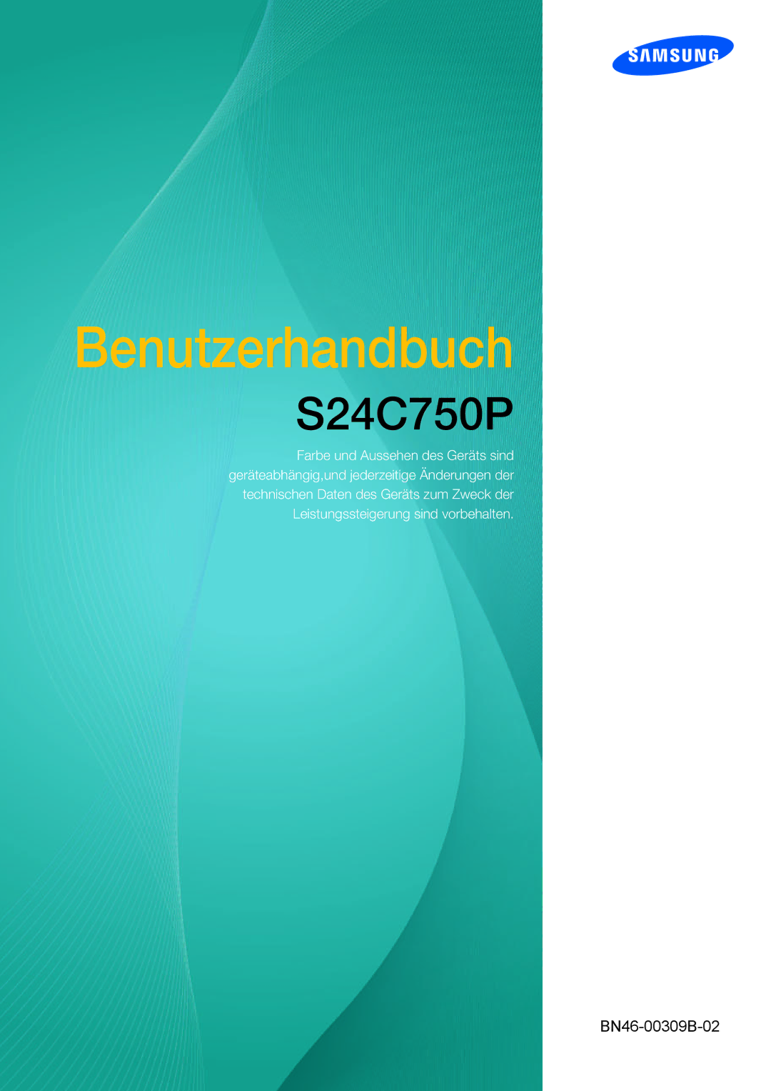 Samsung LS27C750PS/EN, LS24C750PS/EN manual Benutzerhandbuch 