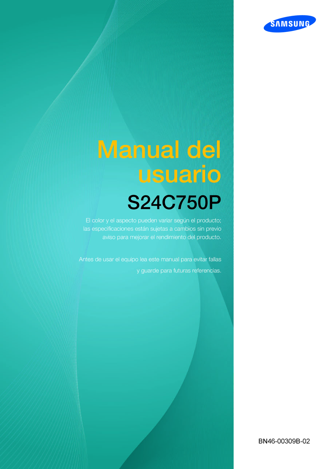 Samsung LS27C750PS/EN manual Manual del usuario 