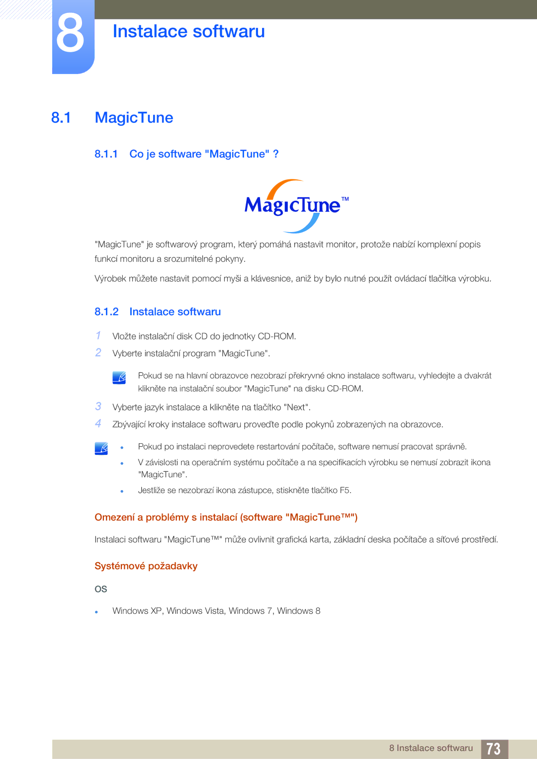 Samsung LS27C750PS/EN, LS24C750PS/EN manual Instalace softwaru, Co je software MagicTune ? 