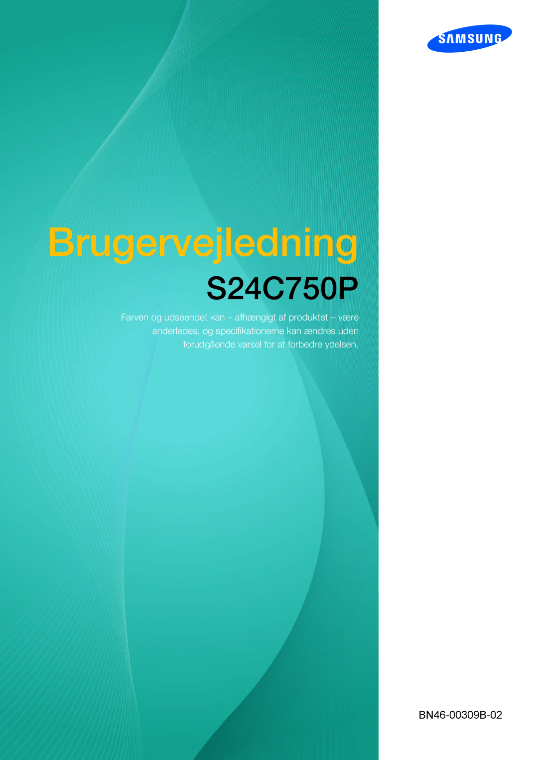 Samsung LS27C750PS/EN, LS24C750PS/EN manual Brugervejledning 