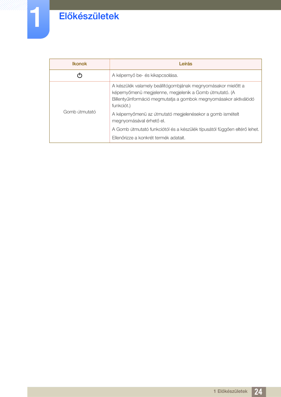 Samsung LS24C750PS/EN, LS27C750PS/EN manual Képernyő be- és kikapcsolása 