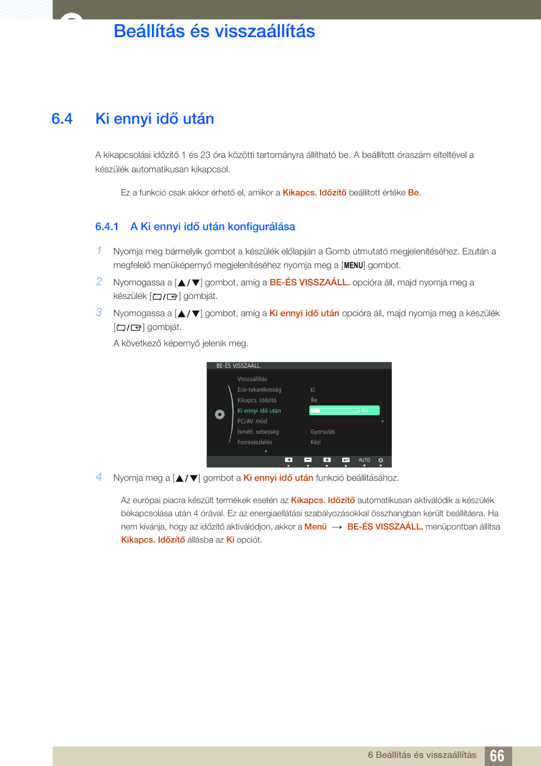 Samsung LS24C750PS/EN, LS27C750PS/EN manual Ki ennyi idő után konfigurálása 