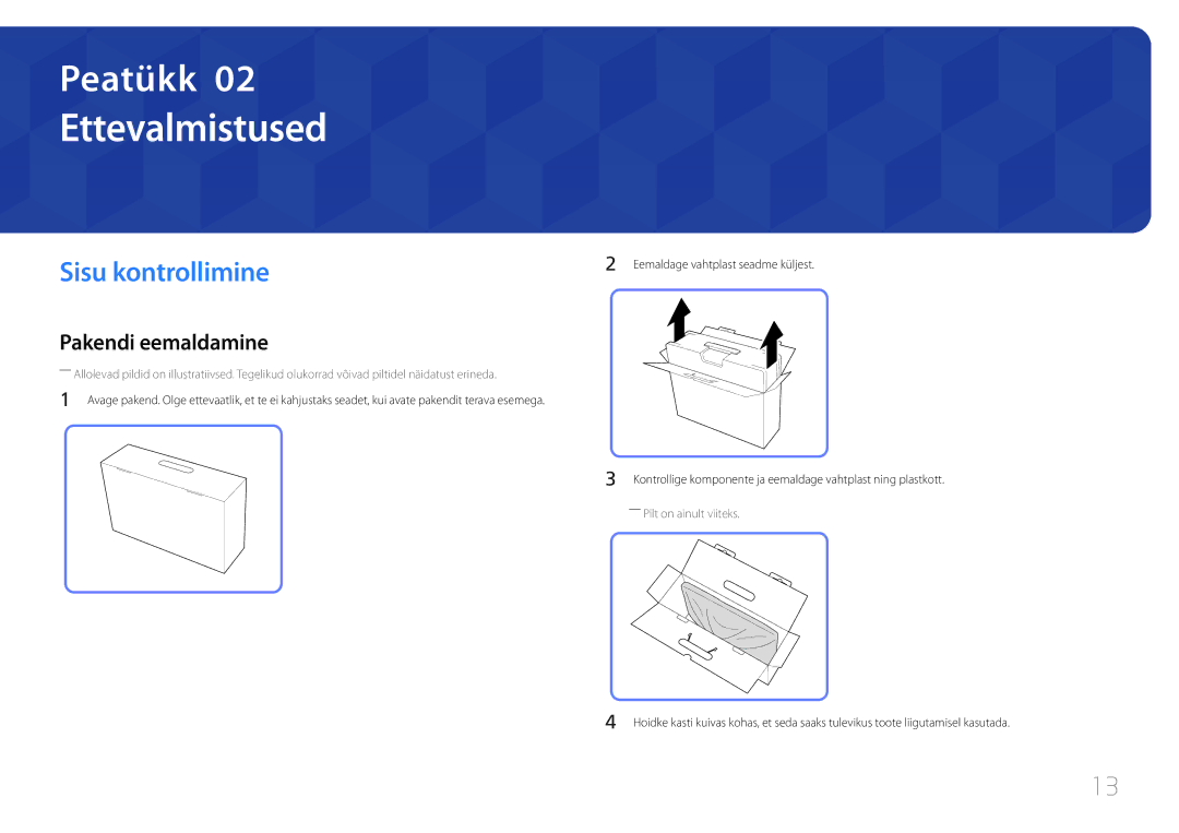 Samsung LS24C770TS/EN manual Ettevalmistused, Sisu kontrollimine, Pakendi eemaldamine 