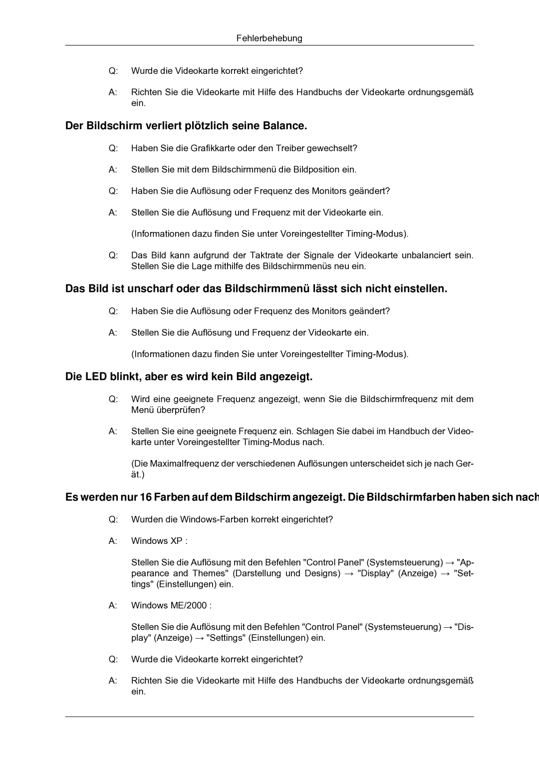 Samsung LS24CMKKFVA/EN Der Bildschirm verliert plötzlich seine Balance, Die LED blinkt, aber es wird kein Bild angezeigt 