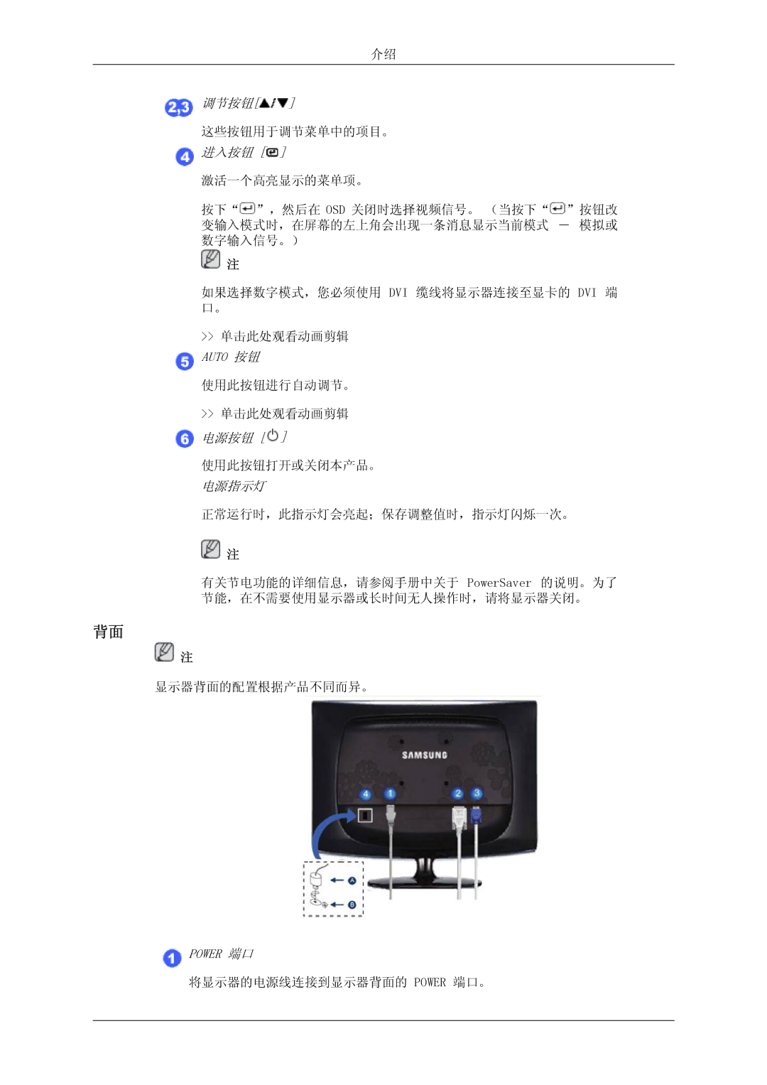 Samsung LS24CMKKFV/EN, LS24CMKKFVA/EN manual 调节按钮 