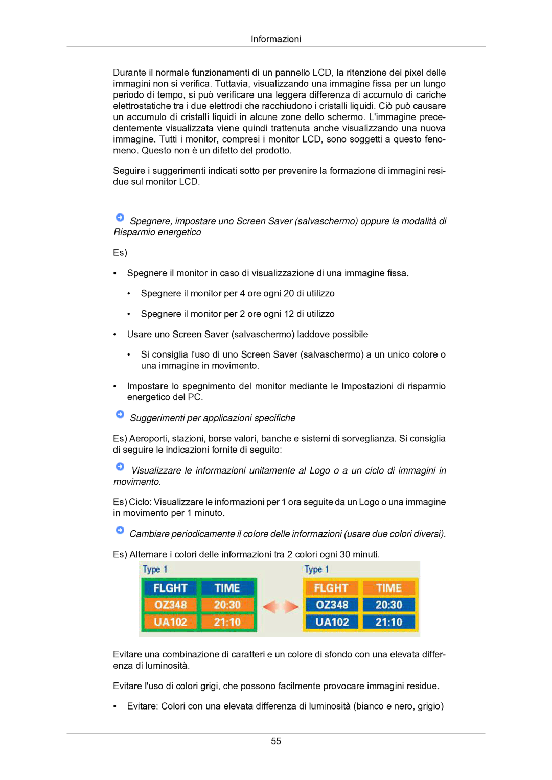 Samsung LS24CMKKFV/EN manual Suggerimenti per applicazioni specifiche 