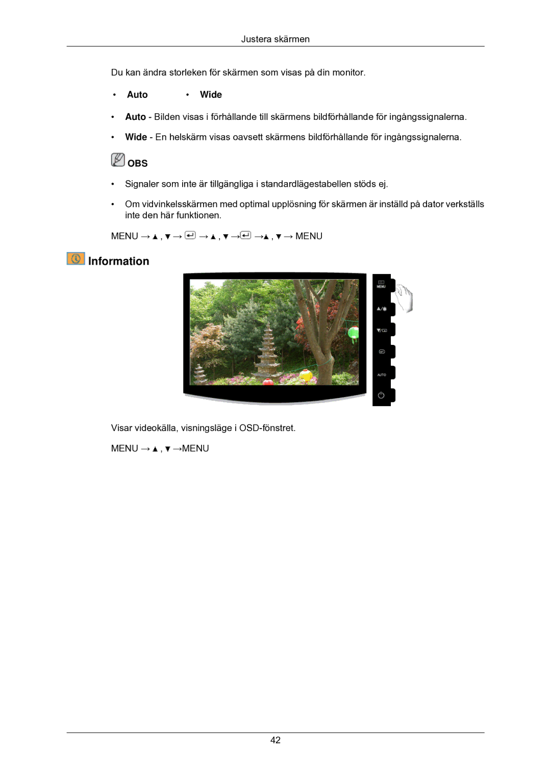 Samsung LS24CMKKFV/EN manual Information, Auto Wide 