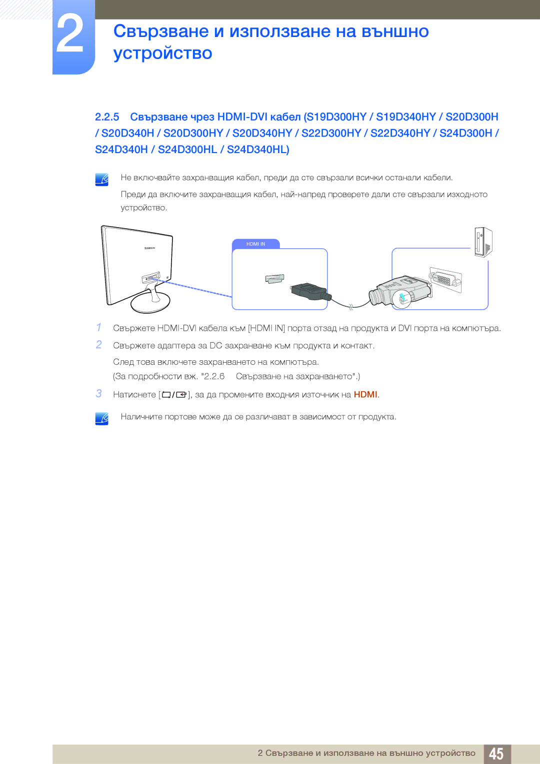 Samsung LS24D300HS/EN, LS24D300HL/EN, LS22D300HY/EN, LS22D300NY/EN, LS19D300NY/EN manual Hdmi 