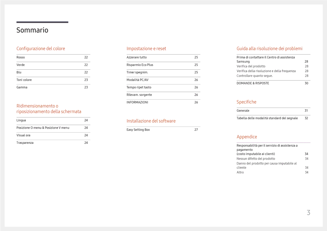 Samsung LS24D330HSX/EN manual Installazione del software 