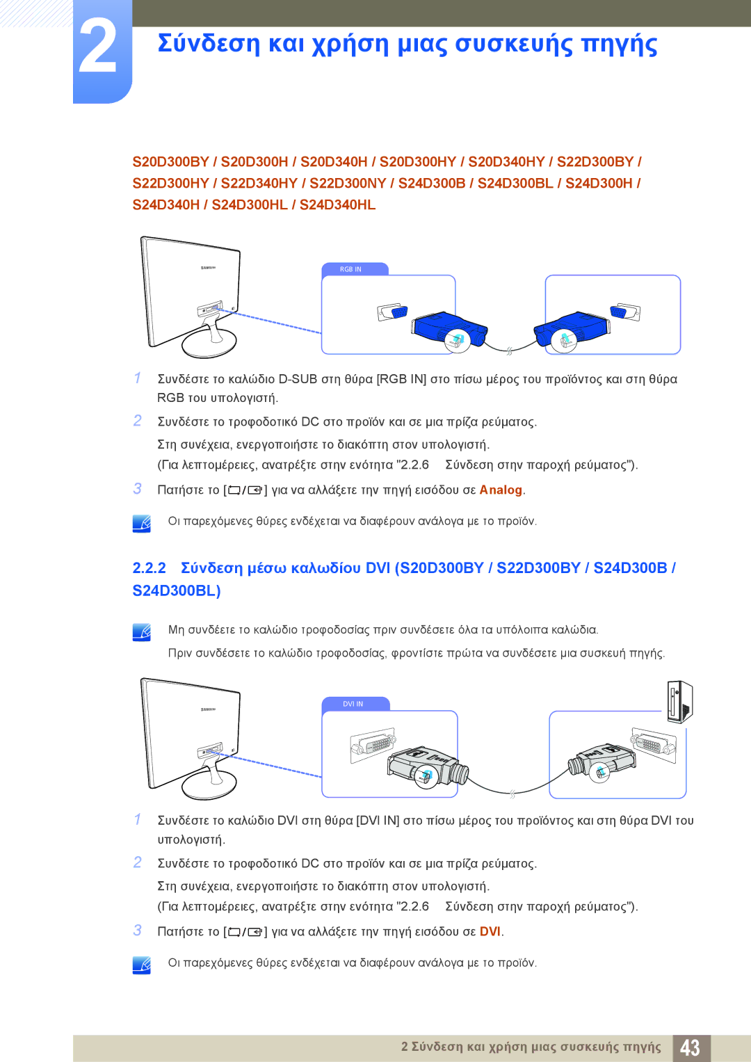 Samsung LS24D300HS/EN, LS24D340HSX/EN, LS24D300HL/EN, LS22D300HY/EN, LS22D300NY/EN, LS19D300NY/EN manual Dvi 