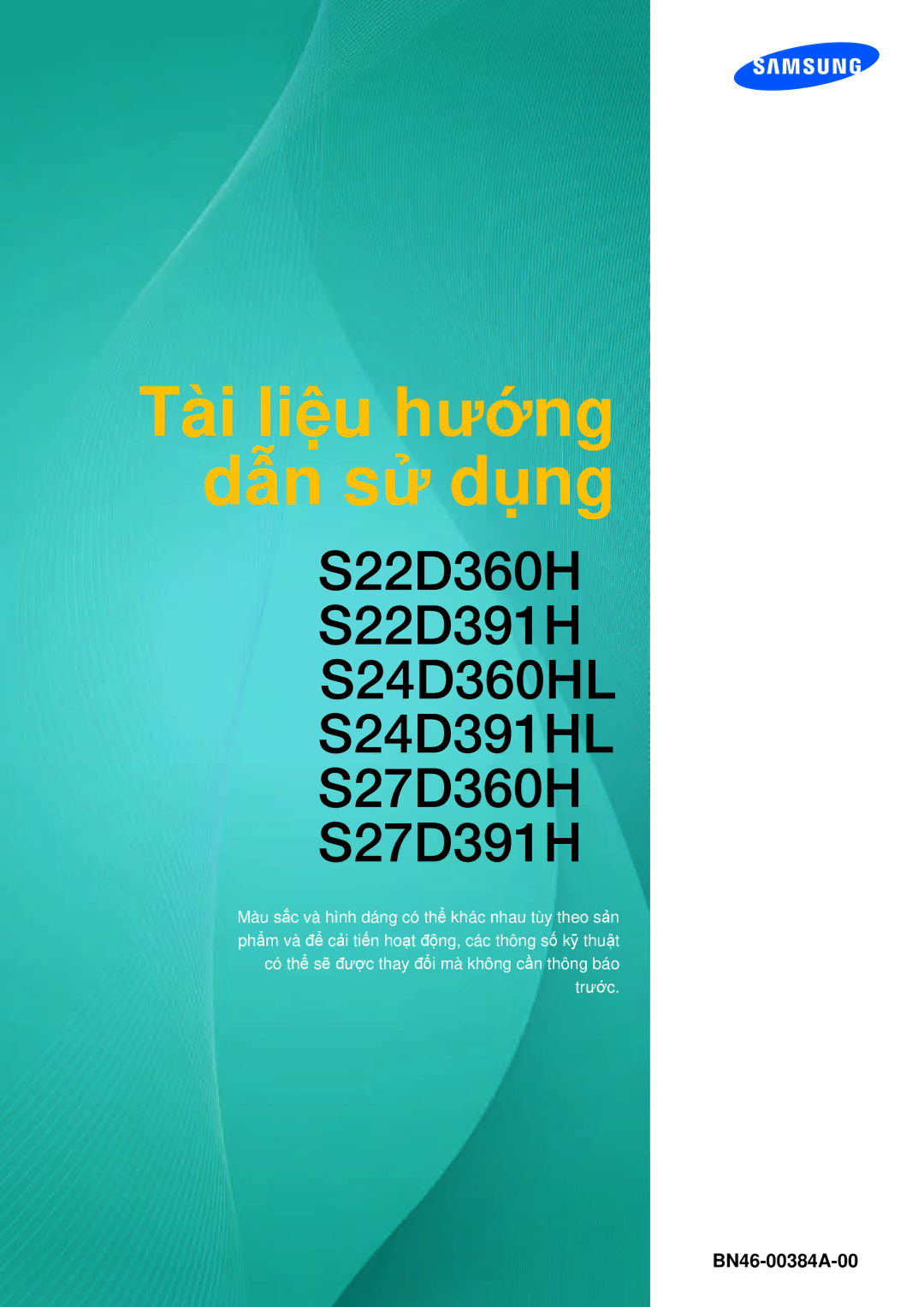 Samsung LS27D360HS/XV, LS24D360HL/XV, LS22D360HS/XV manual Tài liệu hướng dẫn sử dụng 