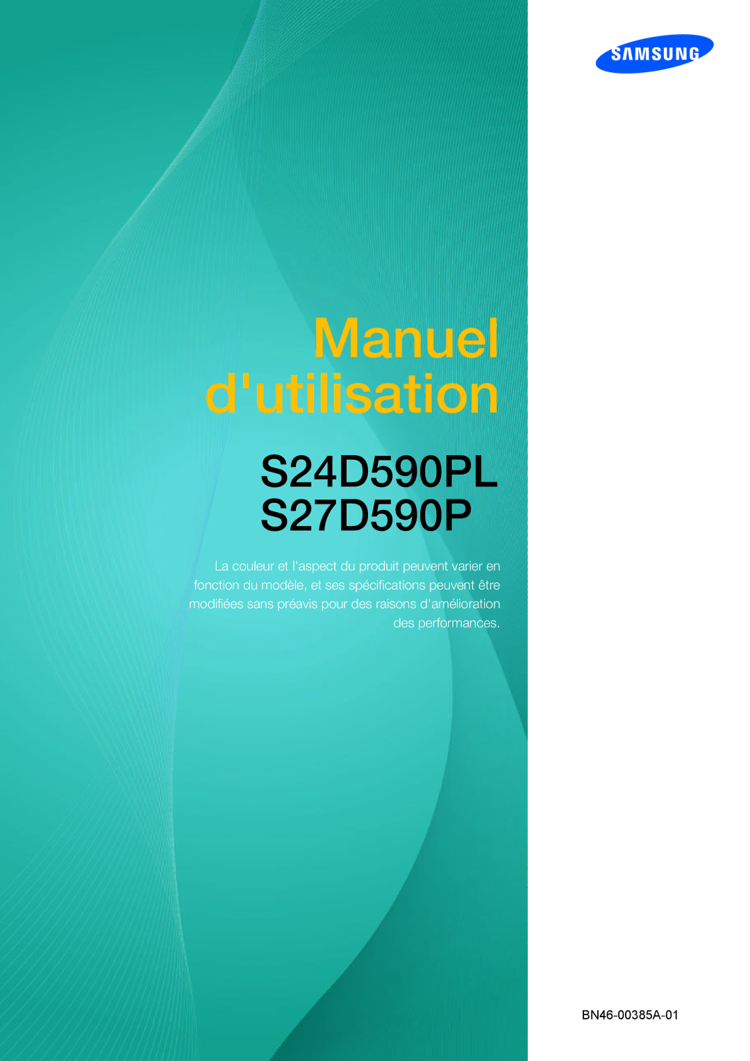 Samsung LS27D590PSX/EN, LS24D590PLX/EN manual Manuel dutilisation 