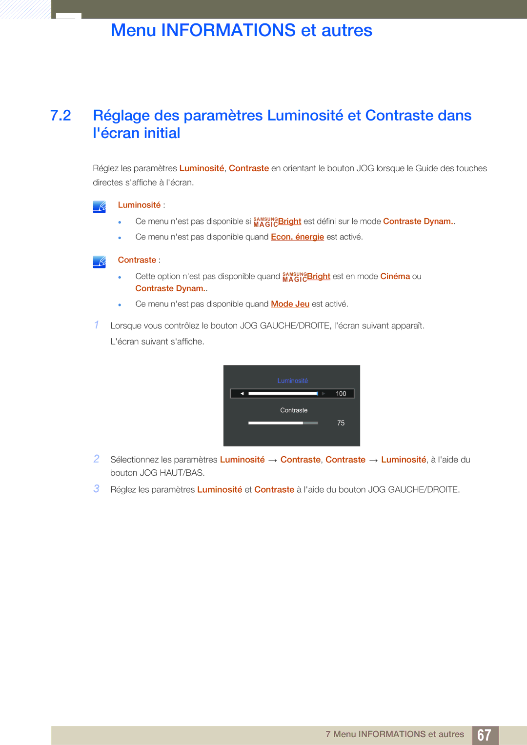 Samsung LS27D590PSX/EN, LS24D590PLX/EN manual Contraste 