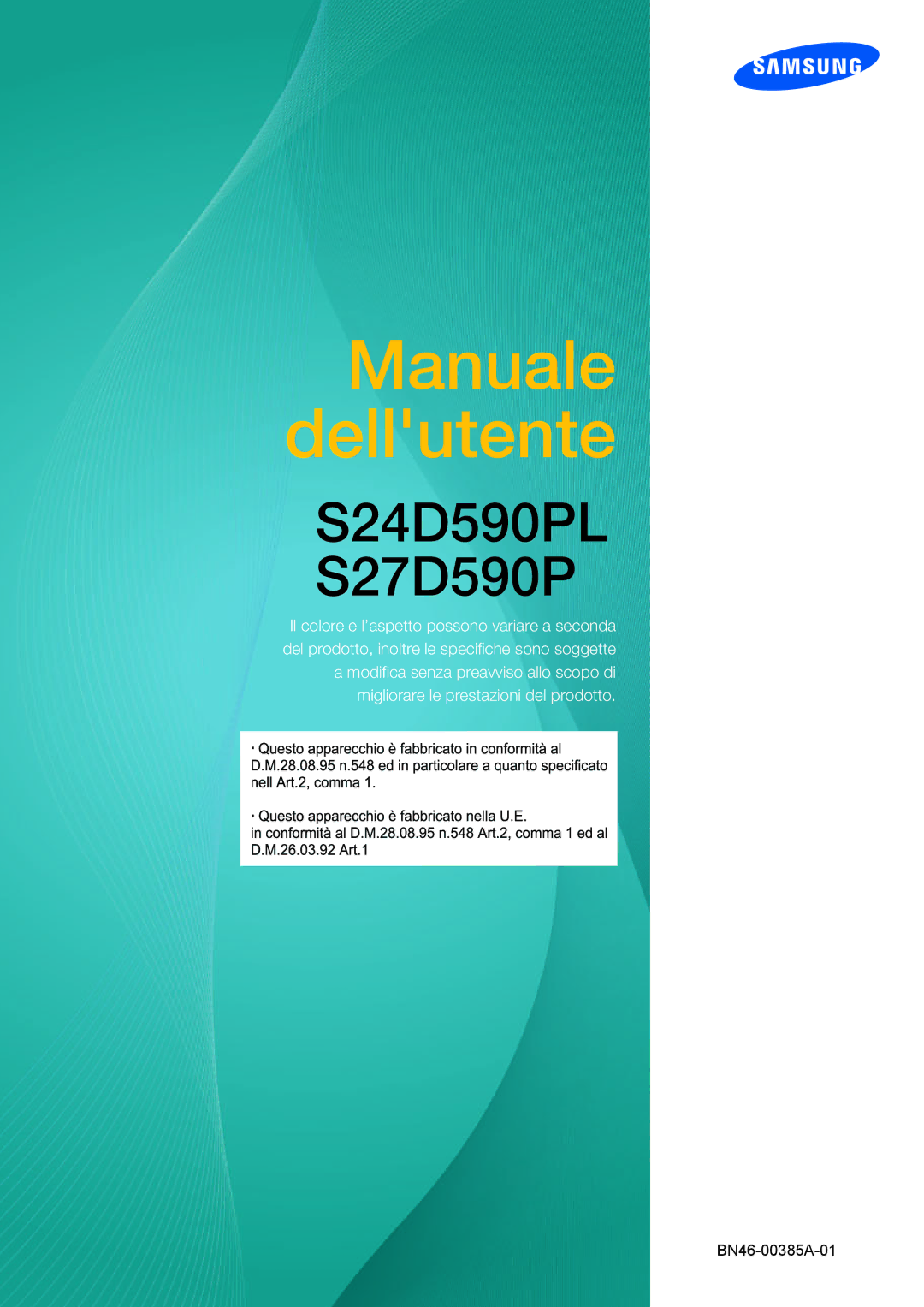 Samsung LS27D590PSX/EN, LS24D590PLX/EN, LS24D590PL/ZR, LS27D590PS/UE, LS24D590PL/XV, LS27D590PS/XV manual S24D590PL S27D590P 