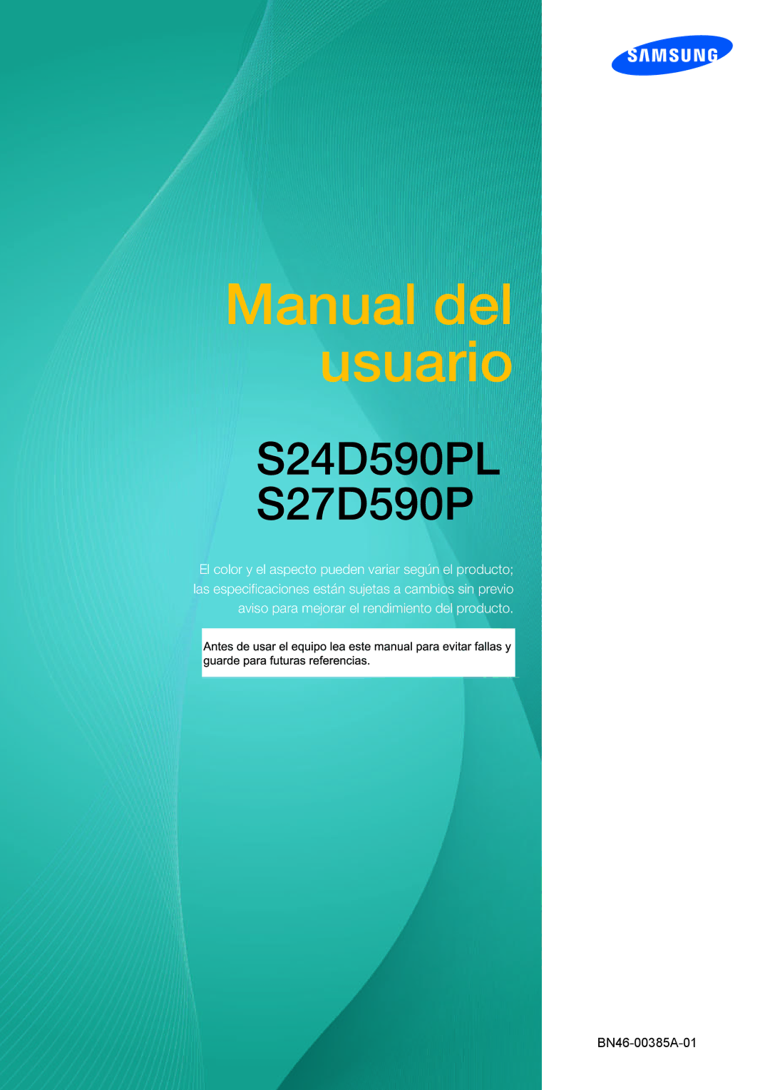 Samsung LS27D590PSX/EN, LS24D590PLX/EN manual Manual del usuario 