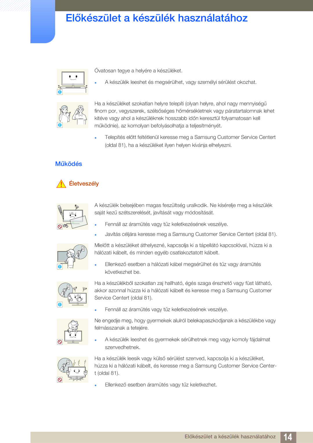 Samsung LS24D590PLX/EN, LS27D590PSX/EN manual Működés 