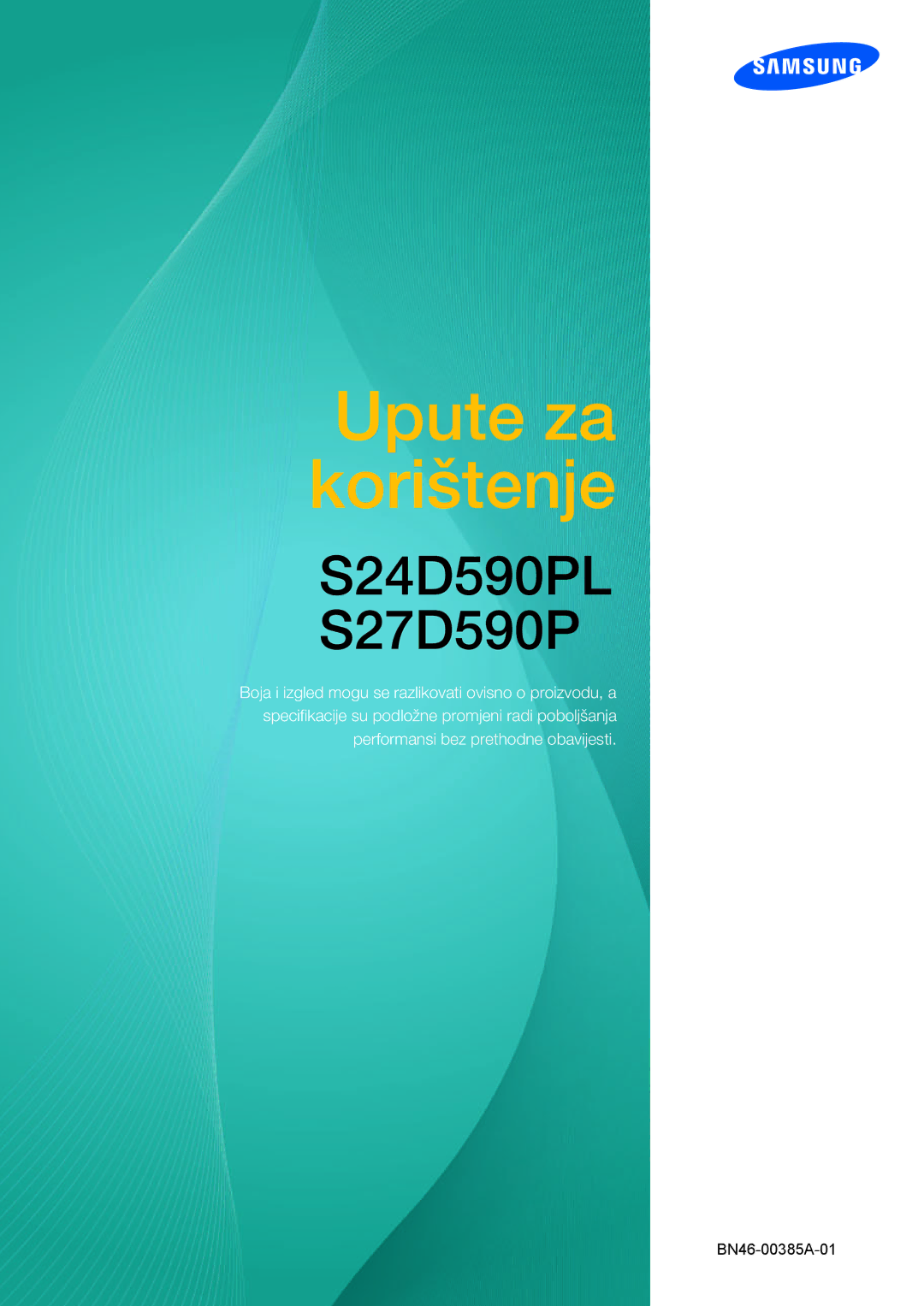 Samsung LS27D590PSX/EN, LS24D590PLX/EN manual Upute za korištenje 