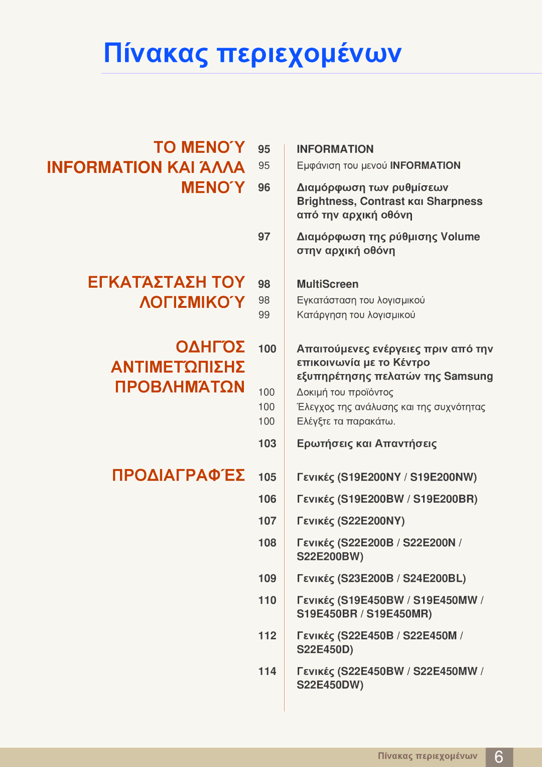 Samsung LS24E20KBL/EN manual Αντιμετώπισησ Προβλημάτων 