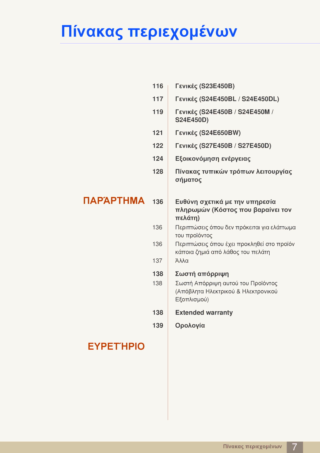 Samsung LS24E20KBL/EN manual Παράρτημα 