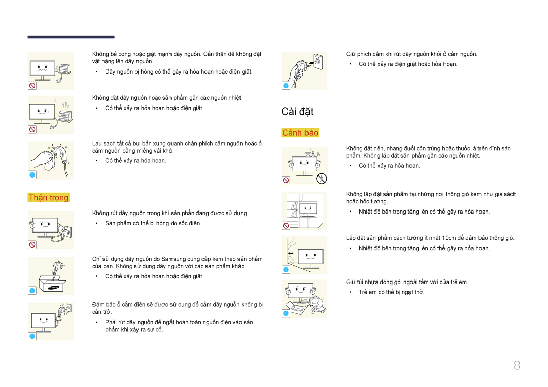 Samsung LS24E370DLJ/XV manual Cài đặt 