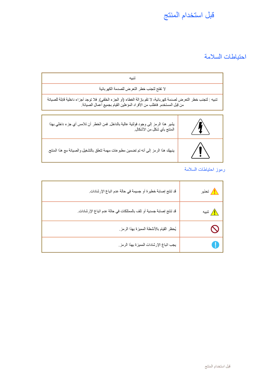 Samsung LS24E45KBSV/EN manual ةملاسلا تاطايتحا زومر 