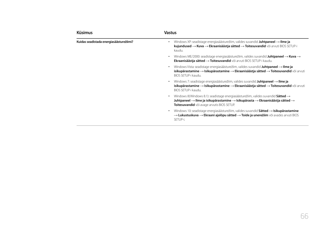 Samsung LS24E500CS/EN, LS27E500CSZ/EN Kuidas seadistada energiasäästurežiimi?, Ilme ja, Kujundused Kuva, Kaudu, Juhtpaneel 