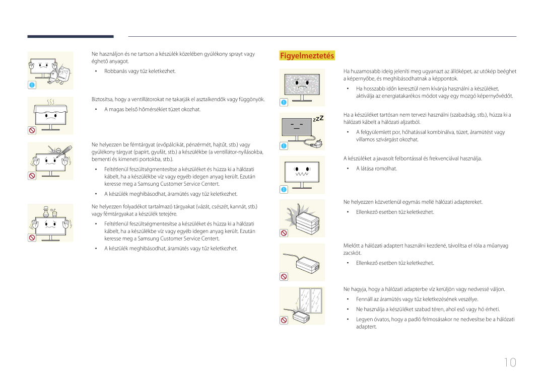 Samsung LS24E500CS/EN, LS27E500CSZ/EN manual Bementi és kimeneti portokba, stb 