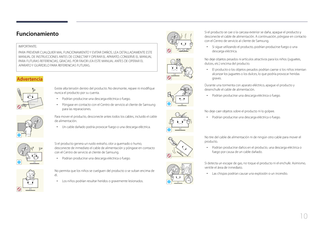 Samsung LS24E510CS/EN manual Funcionamiento, Importante 