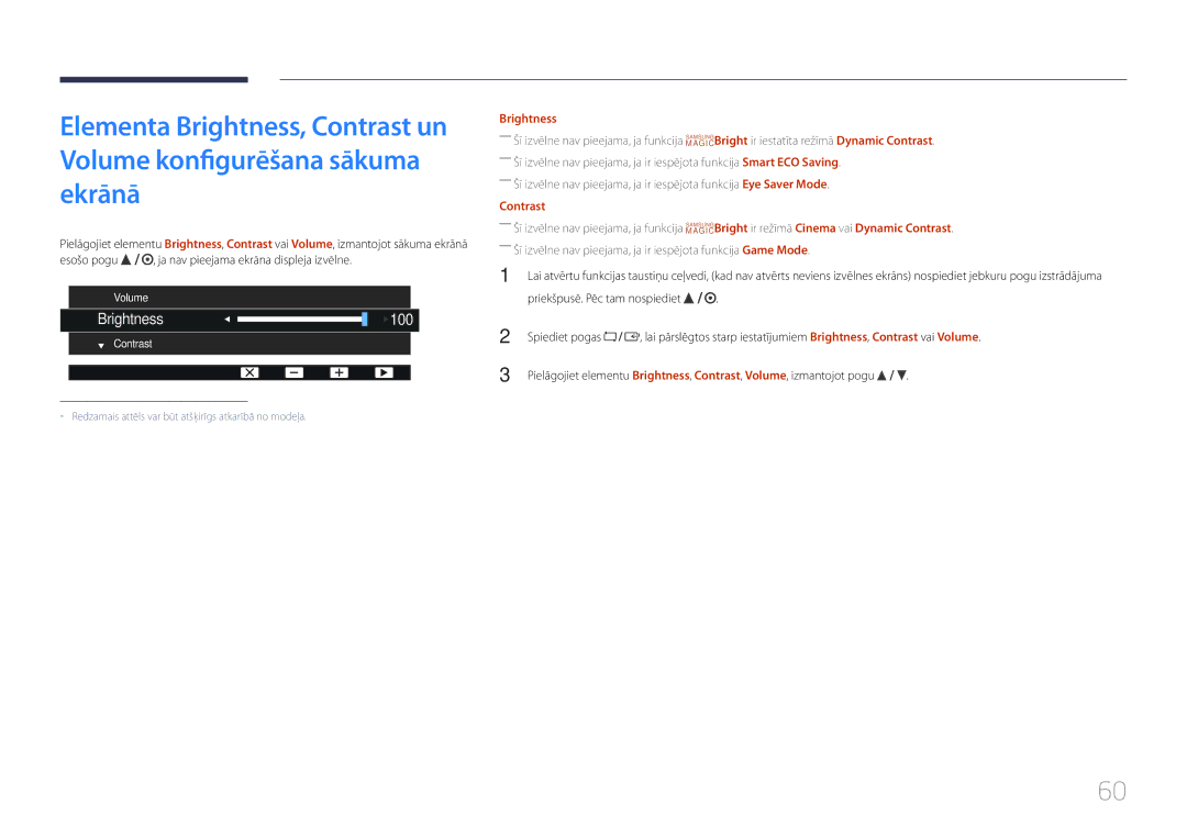 Samsung LS24E65KCS/EN, LS27E65KCS/EN, LS24E65UPL/EN Esošo pogu , ja nav pieejama ekrāna displeja izvēlne, Spiediet pogas 