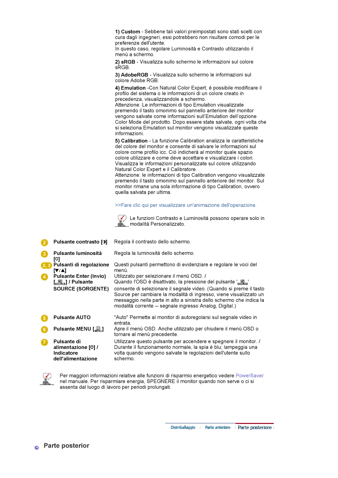 Samsung LS24EDBLB/EDC manual Parte posterior 