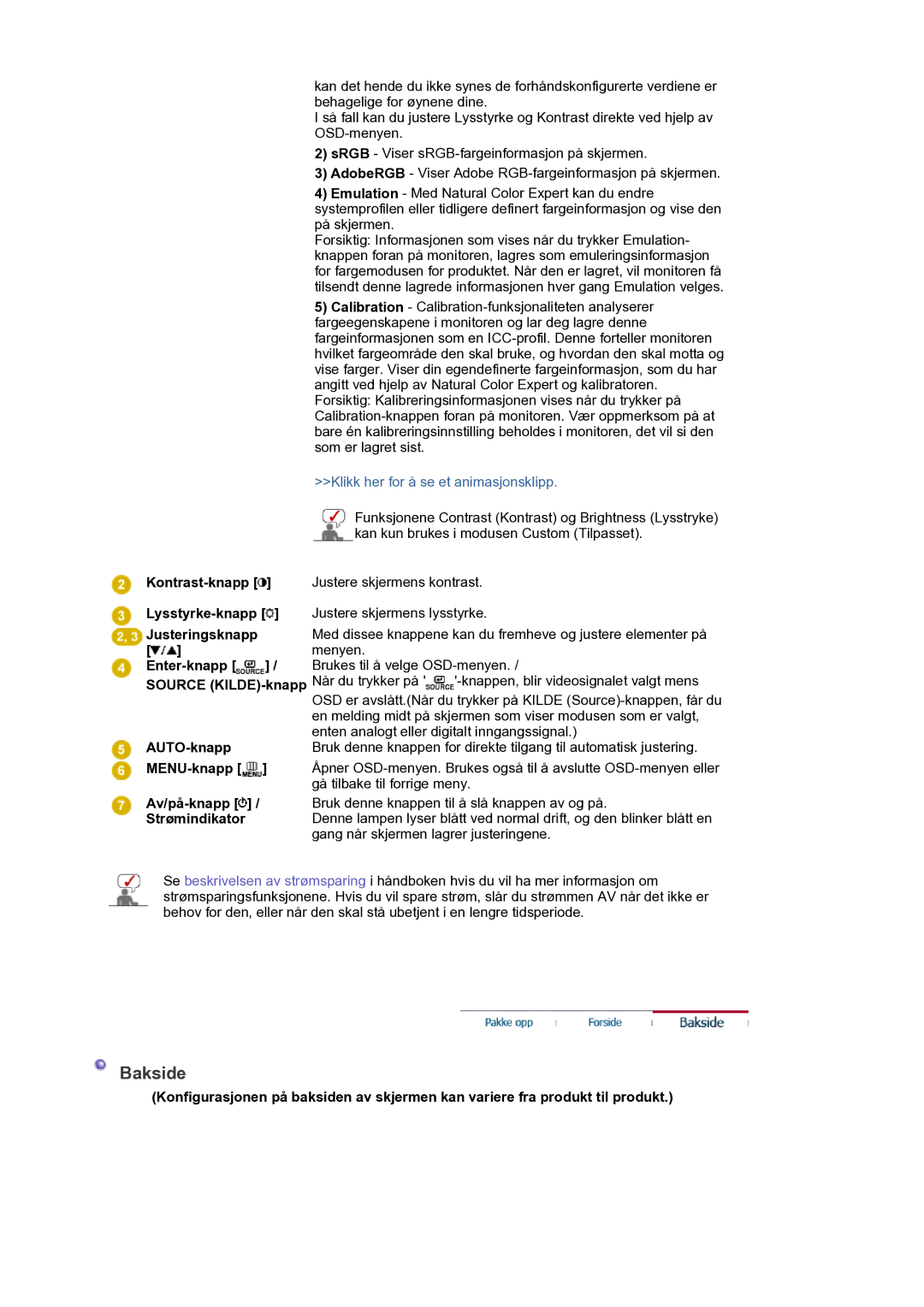 Samsung LS24EDBLB/EDC manual Bakside 