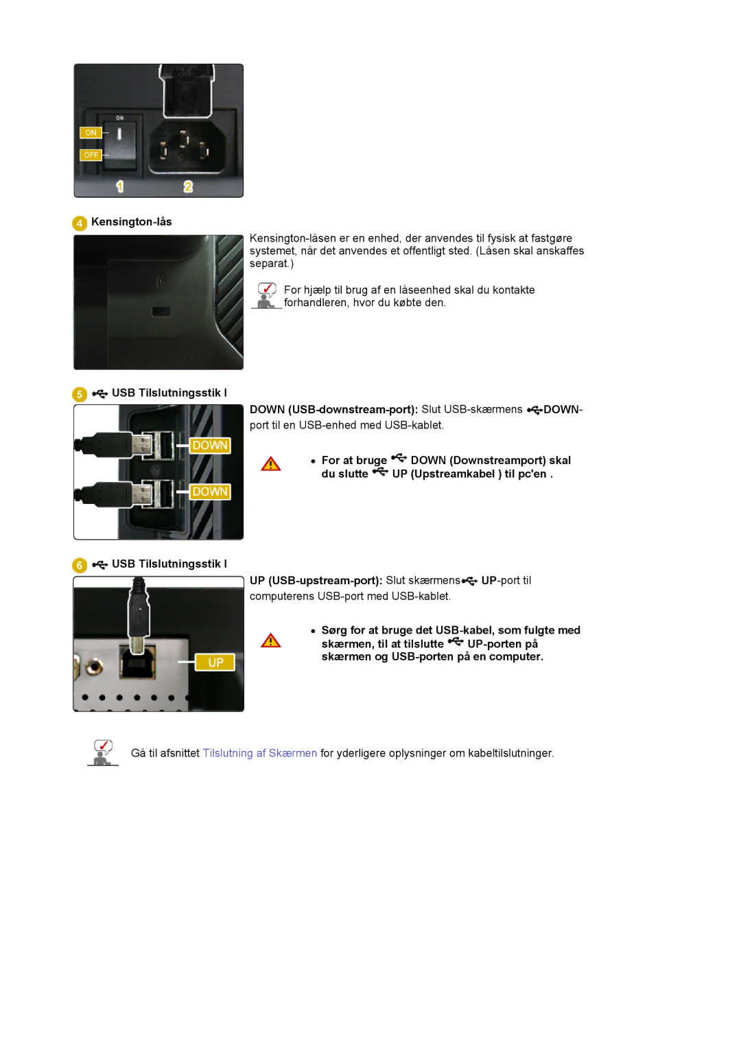 Samsung LS24EDBLB/EDC manual Kensington-lås 