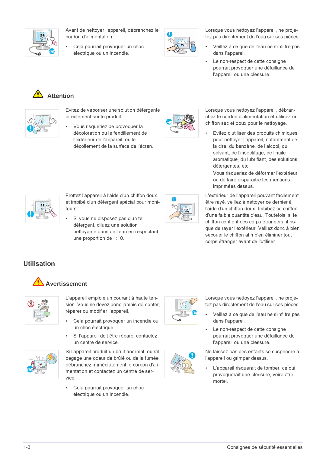 Samsung LS24EFHKU/EN, LS23EFVKUV/EN manual Utilisation 