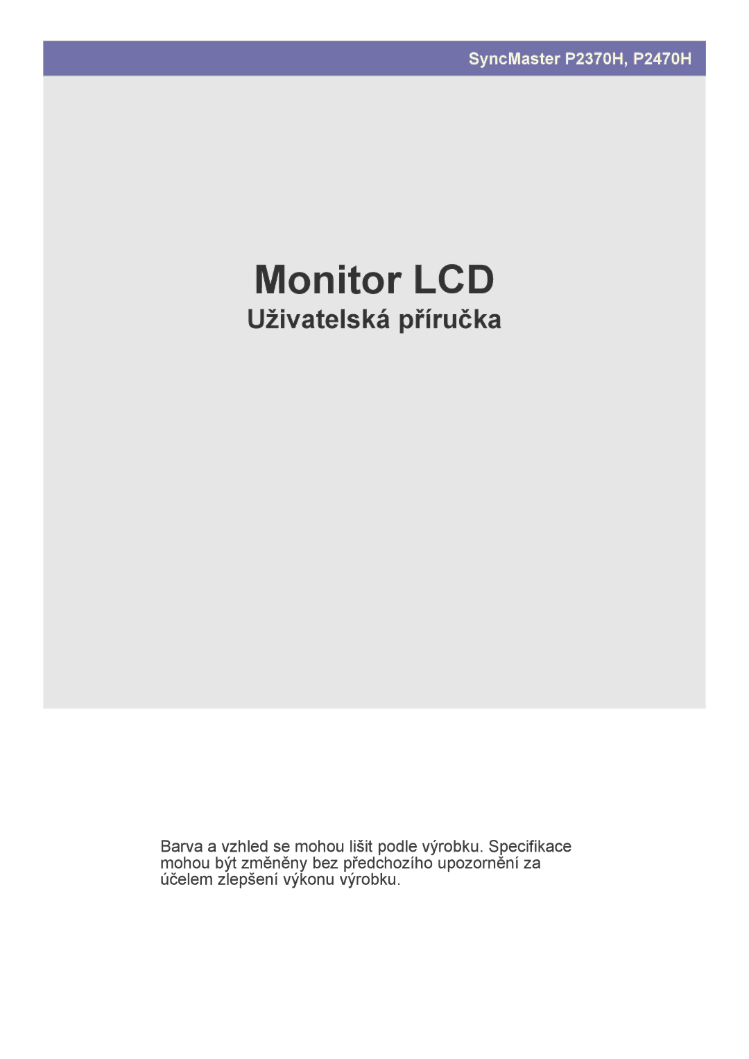 Samsung LS23EFVKUV/EN, LS24EFHKU/EN manual Monitor LCD 