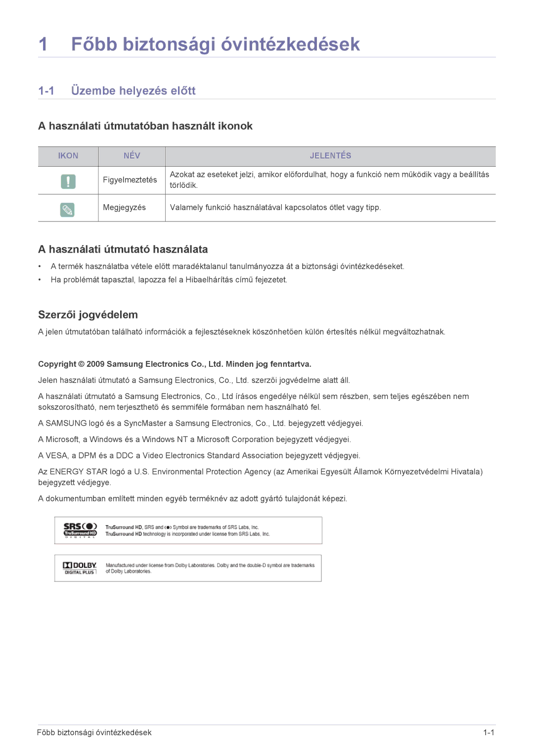 Samsung LS24EMDKU/XE manual Üzembe helyezés előtt, Használati útmutatóban használt ikonok, Használati útmutató használata 