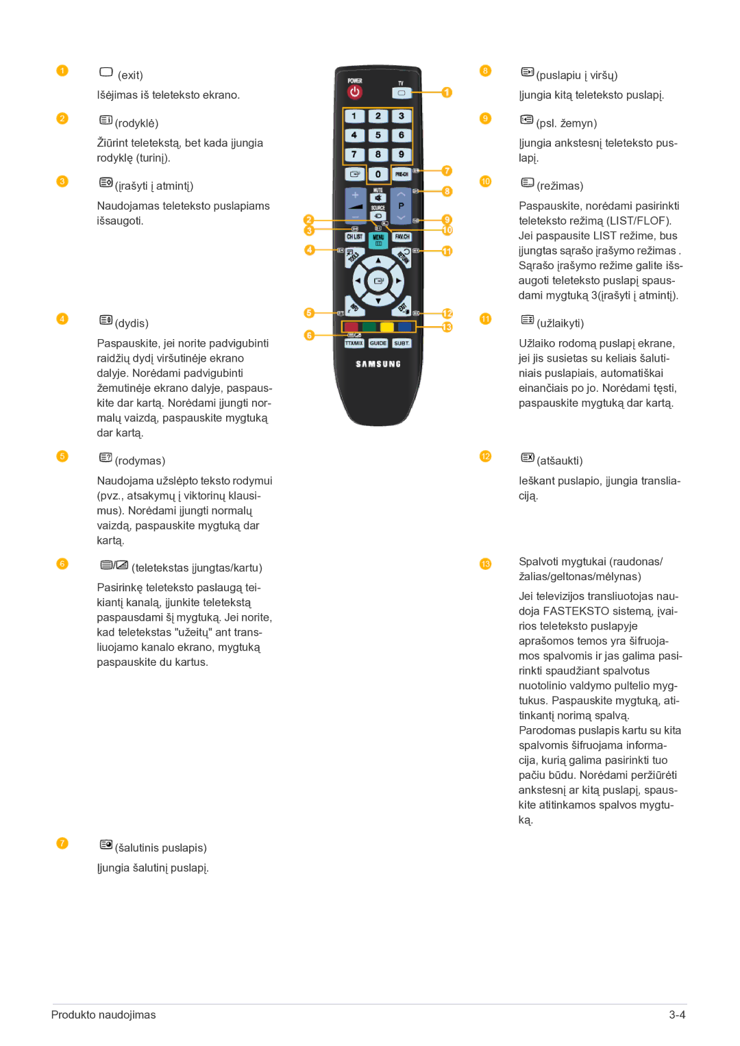 Samsung LS27EMDKU/EN, LS24EMDKU/EN manual Užlaikyti 